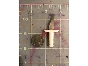 exacto-dagger 3d printing cute dagger exacto blade holder knife fast funny small tiny 3d print model - Mito3D