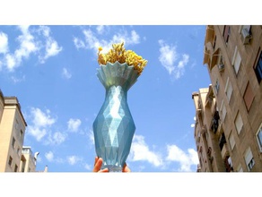 las flores del jarrón decoración 3dimpact de la flor flowervase girasol jarron florero vaso 3d print model - Mito3D