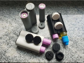 variável 18650 bateria recipiente de líquido recipientes caso akku a o vape vaping 3d print model - Mito3D