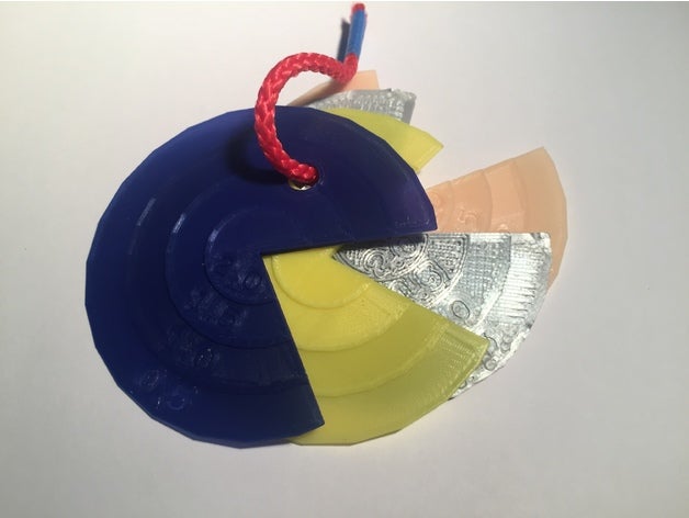 pac-filaman örneği örnekleri 3d yazıcı aksesuarları renk filaman pacman swatch 3D print model - Mito3D