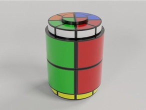 4d time machine barrel v2 puzzles puzzle rubiks cube twisty 3d print model - Mito3D