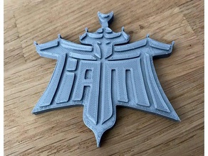 iam logo sinais e logotipos francês logotipo o rap 3d print model - Mito3D