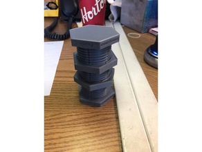 imkansız somun & cıvata bulmaca altıgen somunu nesne bir fındık kutusu virajlı 3d print model - Mito3D