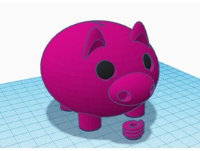 piggy bank removable tail print 150 scale 3d printing 3d print model - Mito3D