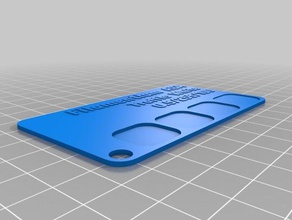 filamentium asa filament carte d'échantillon L'impression 3d tests personnalisé 3d print model - Mito3D