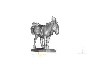burro de escaneo a los animales 3d escaneada esel 3d print model - Mito3D