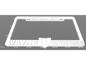 wayne enterprises gotham city license plate frame signs & logos batman 3d print model - Mito3D