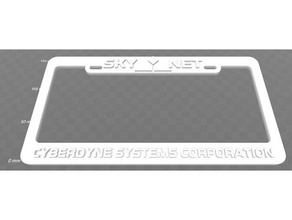 skynet - cyberdyne systems corporation license plate frame terminator signs & logos 3d print model - Mito3D