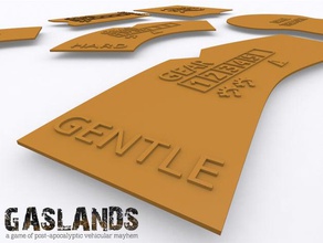 gaslands - movement templates thin text out games template tabletop wargaming 3d print model - Mito3D