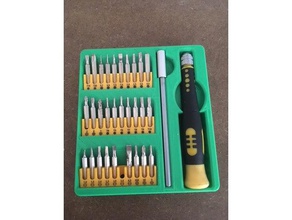 precision screwdriver case hand tools 3d print model - Mito3D