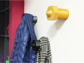 nozzle hanger household coat decor e3d v6 wall mount 3d print model - Mito3D