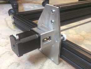 laser engraver motor mount nema 17 23 using series 10 80 20 extrusion 3d print model - Mito3D