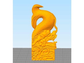 dragon fish sculptures 3d print model - Mito3D