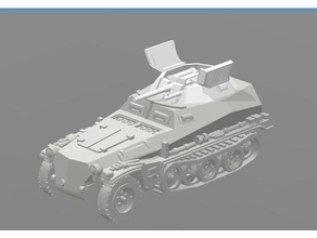 sdkfz 250 alt vehicles 1100 scale flames war model tank tanks vehicle wargame wargaming ww2 german wwii 3d print model - Mito3D