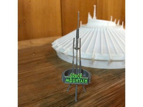 space mountain sign magic kingdom buildings & structures florida orlando 3d print model - Mito3D