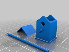 minyat r ku evi - miniatura de aves casa modelo móveis bird house passarinho mini coisas 3d print model - Mito3D