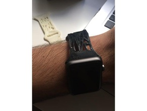 apple watch band 42mm voronoi stile accessori ninjaflex 3d print model - Mito3D