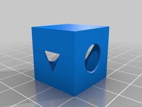 quick print test cube 3d printing tests openscad openscadtutorial 3d print model - Mito3D