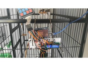 otomatik kuş besleyici diy arduino projesi pet petfeeder 3d print model - Mito3D