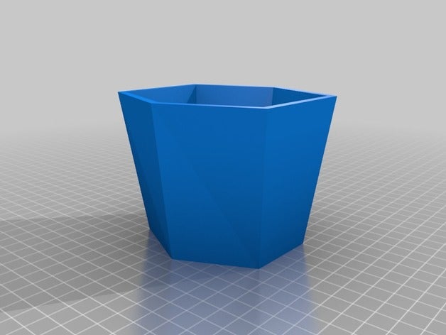 hexagonal vaso de flores do agregado familiar A impressão 3d a arte personalizável é fácil flor o jardim jardinagem simples assim 3D print model - Mito3D