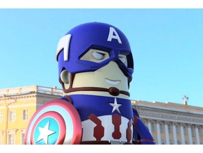 mini captain america - civil war edition people avengers comics cute marvel 3d print model - Mito3D