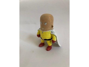 mini saitama - one-punch man people anime bald cool cute fight figure hero one punch 3d print model - Mito3D
