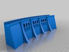 simple dam wall - ho scale 1 87 buildings & structures 3d print model - Mito3D