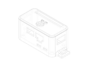 pi zero w case + 4usb hub electronics 3d print model - Mito3D