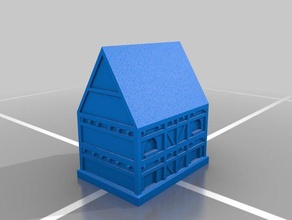 médiévale inn bâtiments et structures cottage toupie jouet 3d print model - Mito3D