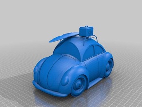 volkswagen beetle de l'automobile bug cal dessin animé hot rod v w 3d print model - Mito3D
