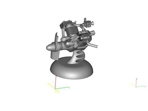 model v engine vehicles airplane motor plane scale 3d print model - Mito3D