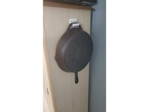 cast iron skillet hanger kitchen & dining 3d print model - Mito3D