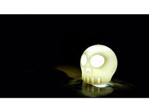 kurukafa flaş yayıcı telefon 3d baskı yatak flash gagdet Cadılar Bayramı lamba abajur ışık mikro mini gece gölge kafatası tablo 3d print model - Mito3D