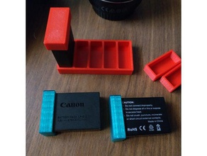 canon lpe-12 battery cup organizer camera 3d print model - Mito3D
