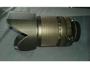 nikon nikkor af-s 18-140mm parasol cámara 3d print model - Mito3D