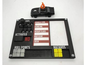 gaslands tableau de bord du véhicule jouet jeu accessoires 3d print model - Mito3D