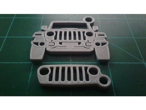 jeep wrangler jl jlu portachiavi automotive creato freecad catena chiave 3d print model - Mito3D