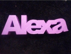 alexa signs logos 3d name names 3d print model - Mito3D