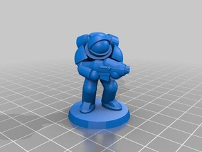 space marine corps 28mm heróico-escala 3d impressão o dd masmorras e dragões pathfinder rpg starfinder w40k warhammer 40k 3d print model - Mito3D