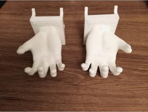 pegboard hands sculptures art artwork mount 3d print model - Mito3D