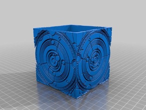 drwho tardis siege mode pencil holder cup decor cube doctor miege seige 3d print model - Mito3D
