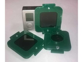 gopro adapter-Quadrat-nd Objektiv-filter Kamera Kamera-adapter hero 3 Objektiv-adapter nd-filter 3d print model - Mito3D