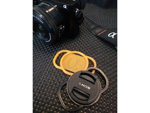 copriobiettivo titolare 405 mm sony alpha la fotocamera 41 cinturino 3d print model - Mito3D