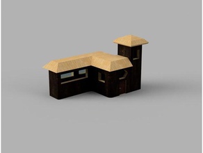 simple house 3d printing fusion360 3d print model - Mito3D