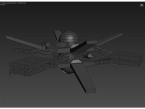 ters gyrocopter drone çerçeve sanat 3d print model - Mito3D