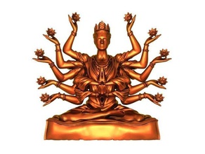 bouddha du wat plai laem temple 3d de l'impression le bouddhisme modèle jouet jouets 3d print model - Mito3D