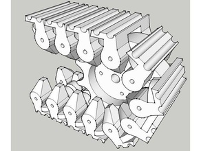 cadena oruga para trattore i veicoli cadenas traccia 3d print model - Mito3D