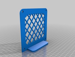 120mm fan standgrille office grill 3d print model - Mito3D