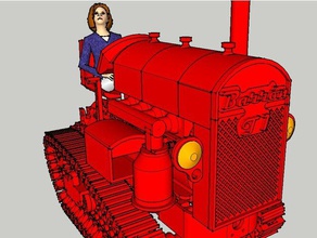 dep&oacutesito-radiador para tractor cadenas vehicles engine motor track 3d print model - Mito3D