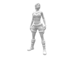 lara croft staring sun hi-res face new people figurine hero jeuxvideo jeux video sexyarcheologist statue statuette tombraider tomb raider videogame game 3d print model - Mito3D